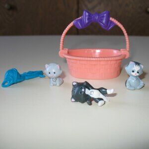 *Rare* Littlest Pet Shop Paw Prints "Basket Of Kittens" (Vintage)